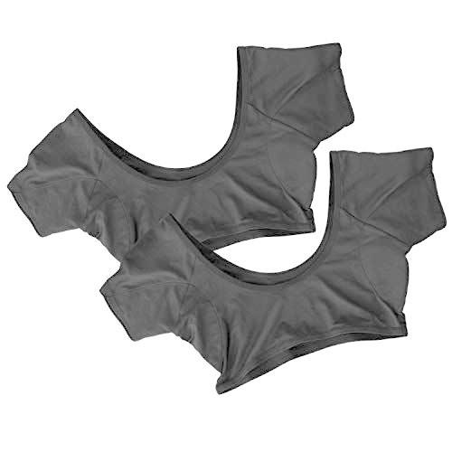 1027円 く日はお得 汗取りインナー ２枚入セット 脇パッド付きインナー レディース インナーシャツ ワキサラット ワキ汗対策汗取りパッド ブラック