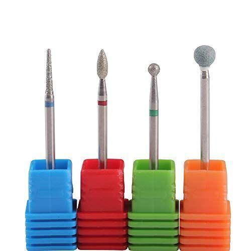 超特価 ネイルドリルビット 4個 ダイヤモンド ビット マニキュアビットセット スティック フットボール ボール