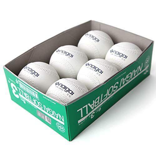 ナイガイ ソフトボール 人気商品 検定球 試合球 公認球 3号 内外 実物 中学生以上 NAIGAI 一般用 6個