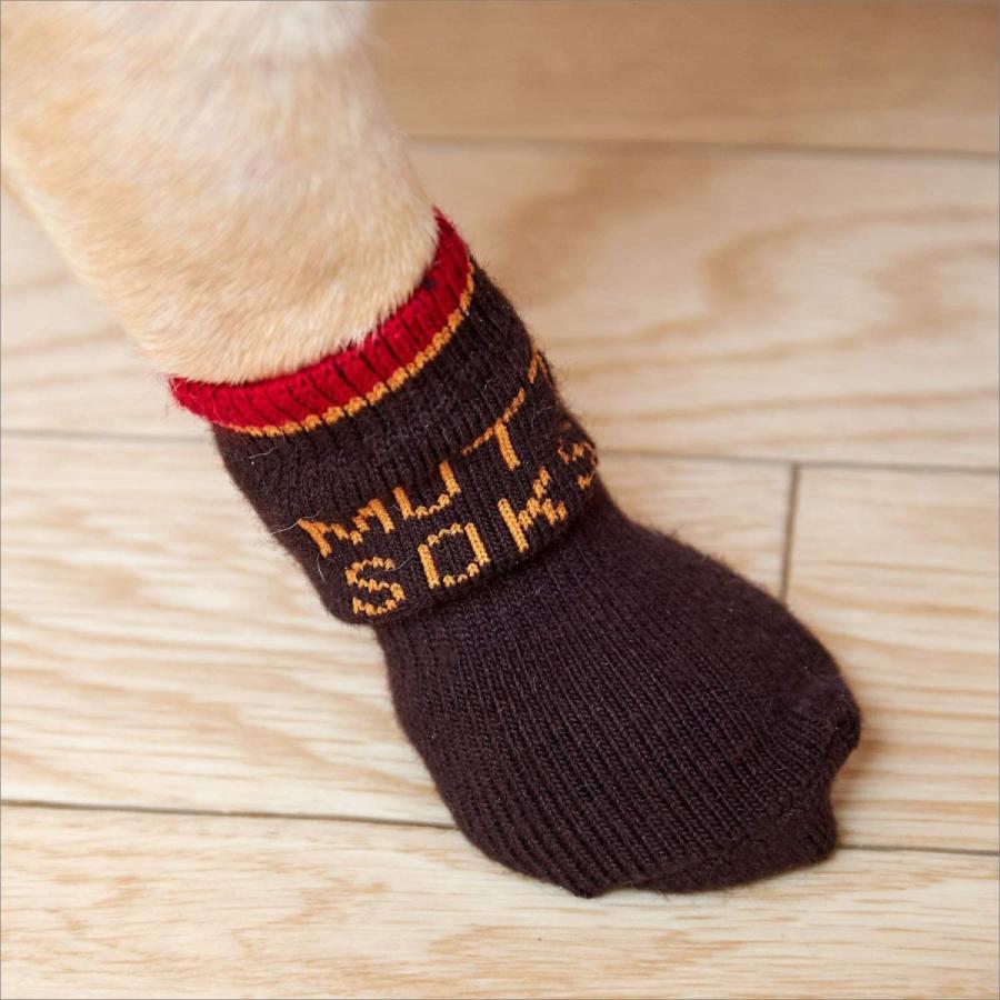 Muttsoks M マットソックス 犬用靴下 靴下 ソックス 肉球保護 滑り止め カナダ 人気 Muttluks 怪我 傷口保護 老犬 ドッグシューズ 靴下
