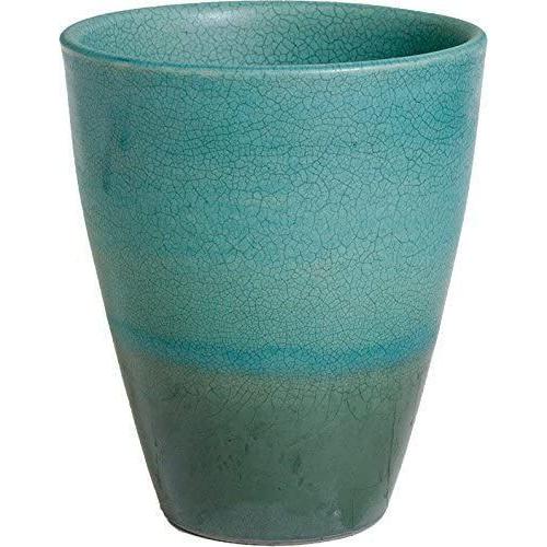 ほぼ未使用 プラスガーデン 植木鉢 トレーネロング Φ250ｍｍ 底穴あり ターコイズ 信楽焼 535-23 【M1725708315】(9197円)