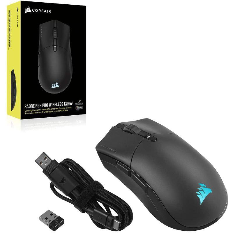 中古品 CORSAIR SABRE RGB PRO WIRELESS ワイヤレス ゲーミングマウス CH-9313211-AP MS503 ブラック 【1945413930】(10368円)