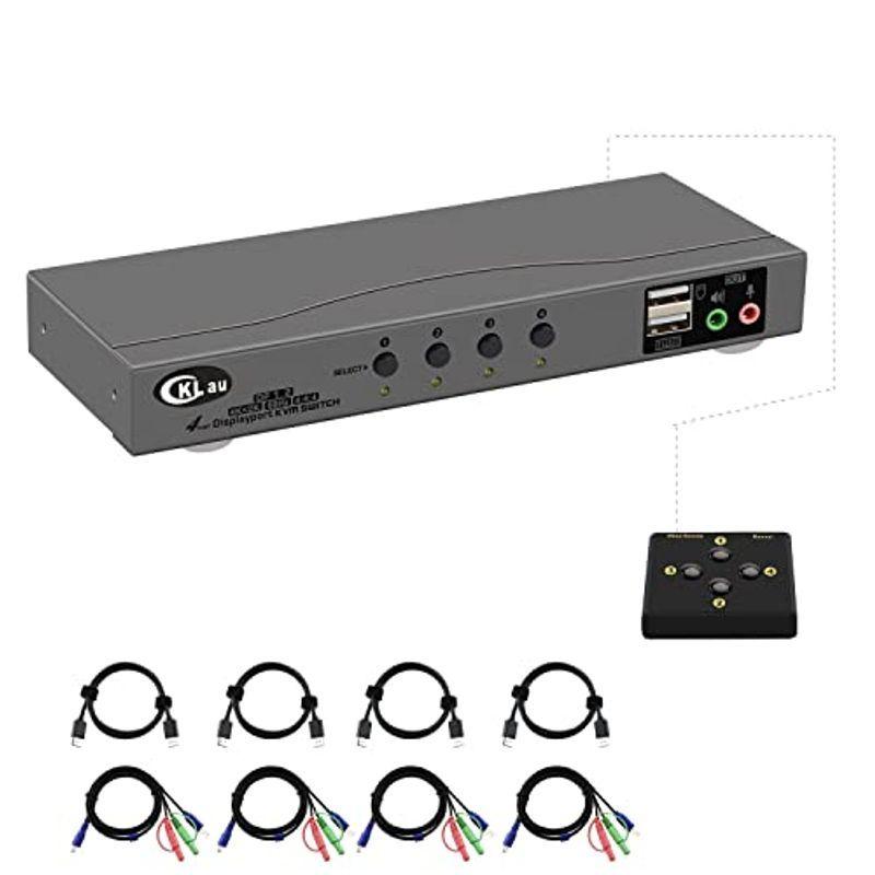 CKLau Displayport KVMスイッチ DP USB KVM スイッチ 切替4台のPC 4ポート DP切替器4K@60Hz 【激安アウトレット!】 CKLau Displayport KVMスイッチ DP USB KVM スイッチ 切替4台のPC 4ポート DP切替器4K@60Hz 【激安アウトレット!】