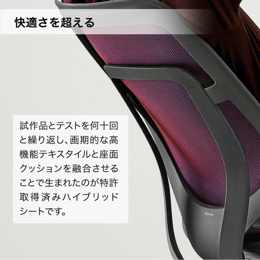 Karman [ Seagull × Platinum ] 半透明なメッシュ張地 スチールケース カーマン シーガル プラチナ KR07 4Dアーム ランバーサポート 座面高さ調整可の画像