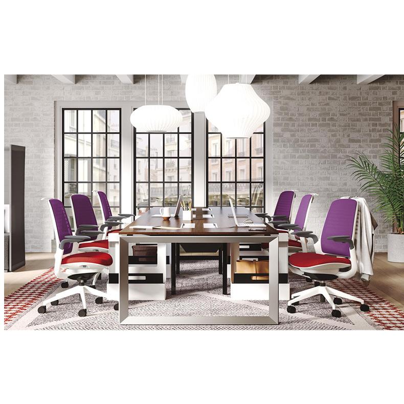 Steelcase Series1 シーガルフレーム 可動アーム・ランバーサポート付き 435A00SA 3Dマイクロニット スチールケース シリーズワンの画像