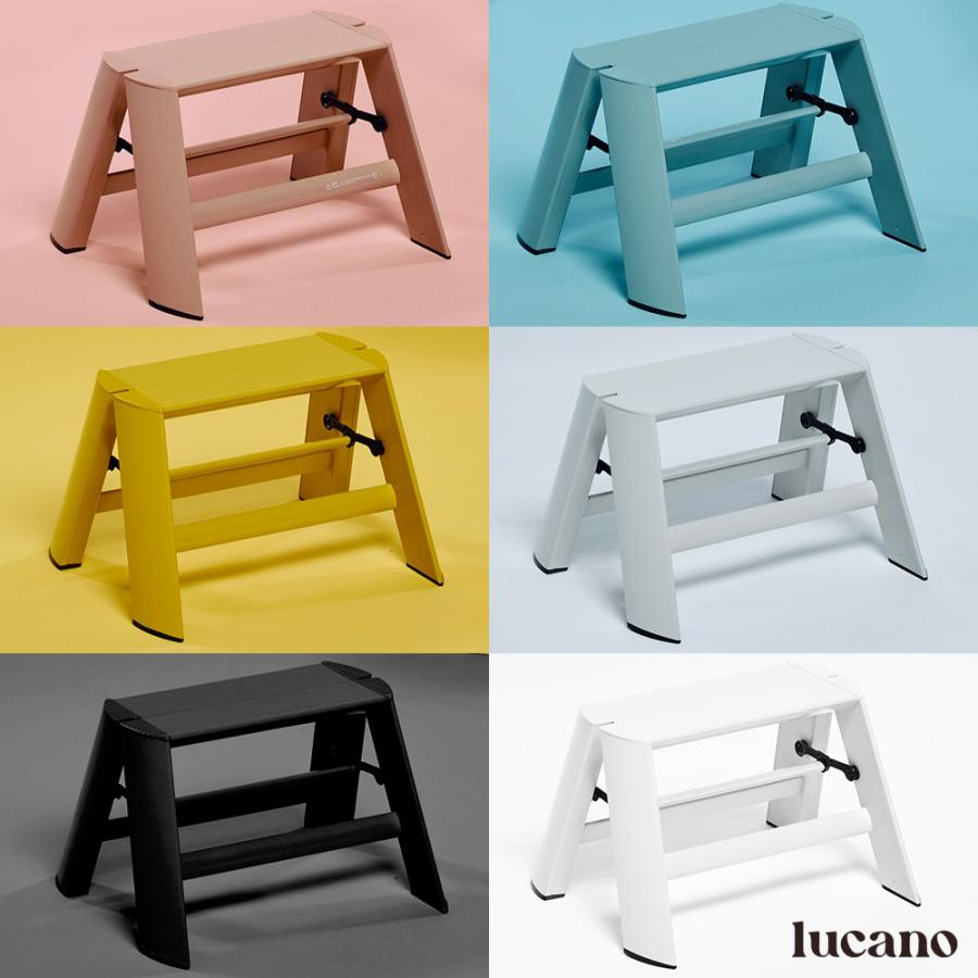 lucano ルカーノ 1-step オレンジ 公式】長谷川工業 隠さない脚立 踏み台 おしゃれなスツール