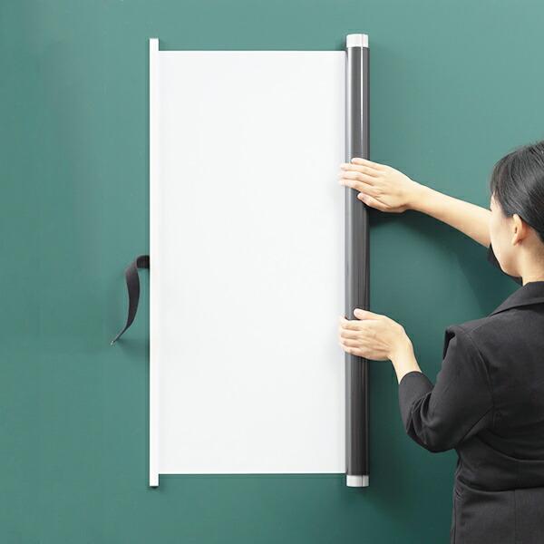 【未使用品】IZUMI プロジェクタースクリーン WOL-M72V IZUMI（泉） シャッターロール式マグネットスクリーン 72型 72インチ