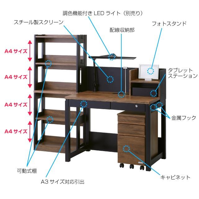 くろがね工作所 学習机 THE DESK ホワイト木目 デスクのみ 天板サイズ