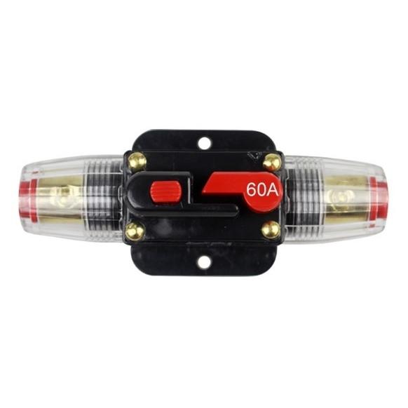 直流インラインサーキットブレーカー60A！車のリセット可能なヒューズ