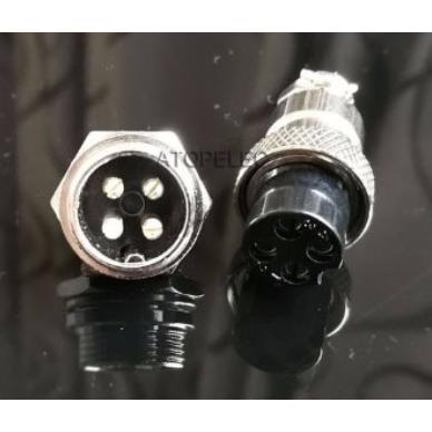 1ペアGX16 16mm 4ピン メタルコネクターオスプラグ＋メスプラグ＋