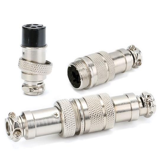 1ペアGX16 16mm 5ピン メタルコネクターオスプラグ＋メスプラグ