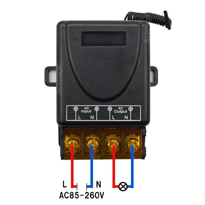 AC85-260Vワイヤレスリモートコントロールスイッチ黒リモコン AC85-260Vワイヤレスリモートコントロールスイッチ黒リモコン