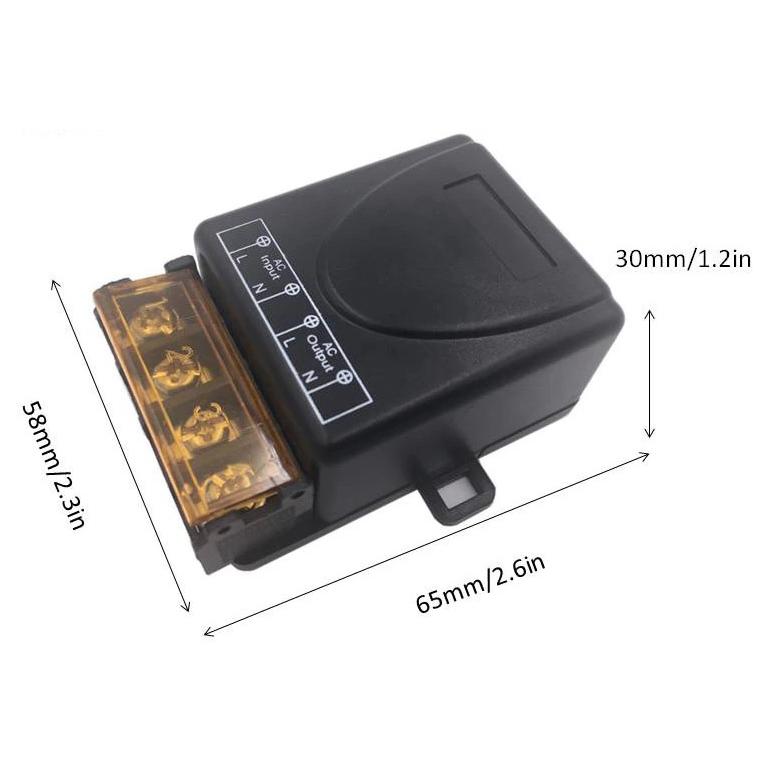 AC85-260Vワイヤレスリモートコントロールスイッチ黒リモコン AC85-260Vワイヤレスリモートコントロールスイッチ黒リモコン