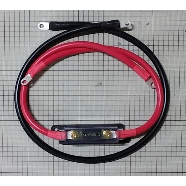 SK1500-112用(全長600mm)インバーターバッテリー接続ケーブル・ヒューズホルダーブラックセットKIV38Sq赤黒!|kurogisyoten|02