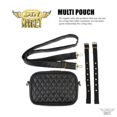 DIN MARKET MULTI POUCH マルチポーチ ブラック バイク装着可能