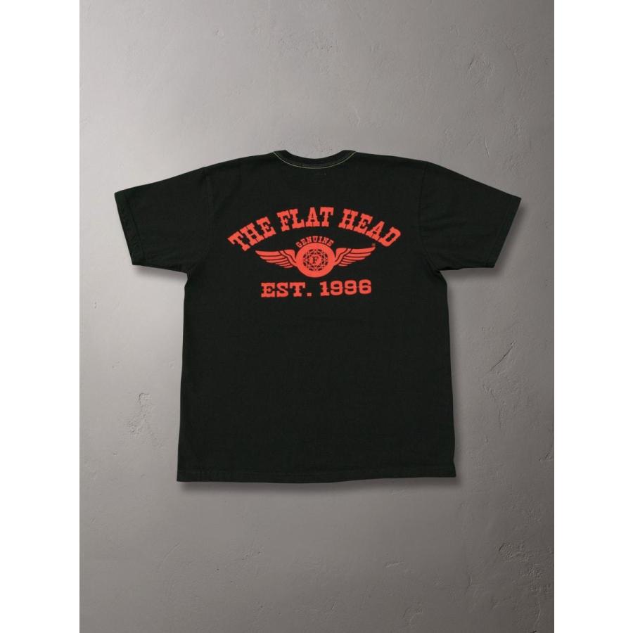 THE FLAT HEAD/FN-THC-202/半袖Tシャツ/ホワイト/ブラック/日本製/コットン100％/シンプル/バックプリント/ユニセックス/フラットヘッド｜kurokawa96｜07