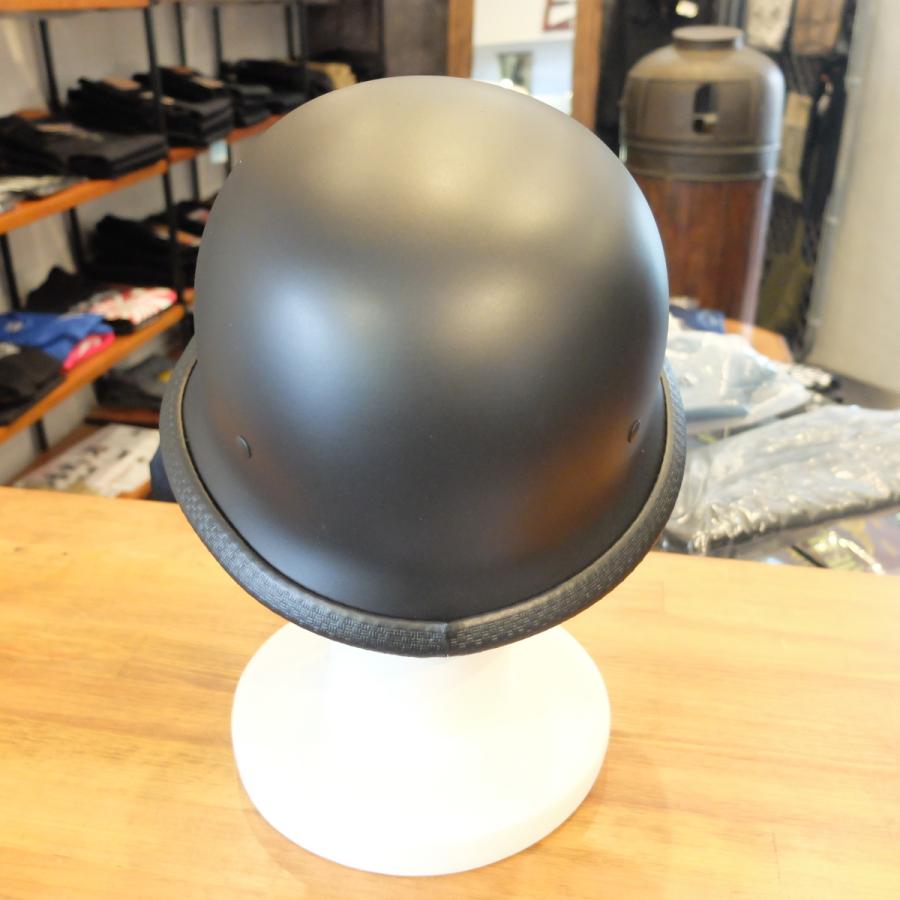 ジャーマンタイプ ハーフヘルメット 装飾用 マットブラック : 黒 ジャーマンタイプ ハーフヘルメット 装飾用 マットブラック : 黒