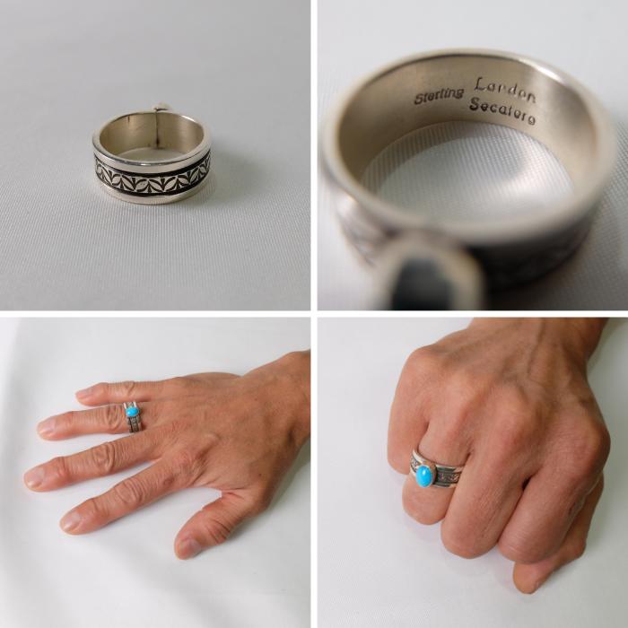 INDIAN JEWELRY/リング/STERLING/ターコイズ/スリーピングビューティー