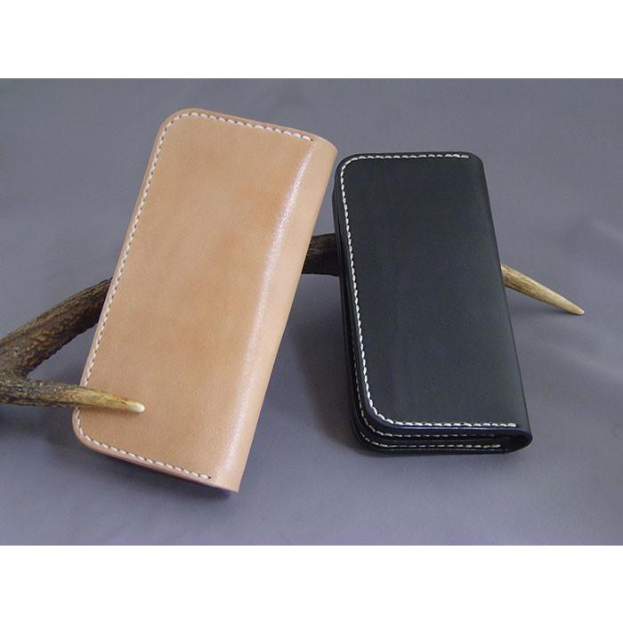 レザークラフト長財布(本革使用) カラー,,,ブラック 黒革レザークラフト ロングウォレット TYPE :LW-I : 黒革レザー