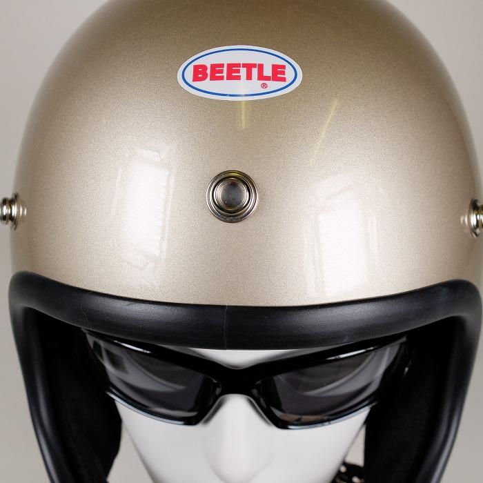 オーシャンビートルMTX 装飾用　ヘルメット　 サイズXLシャンパンゴールド motobluez-store_ocbmtx-syg