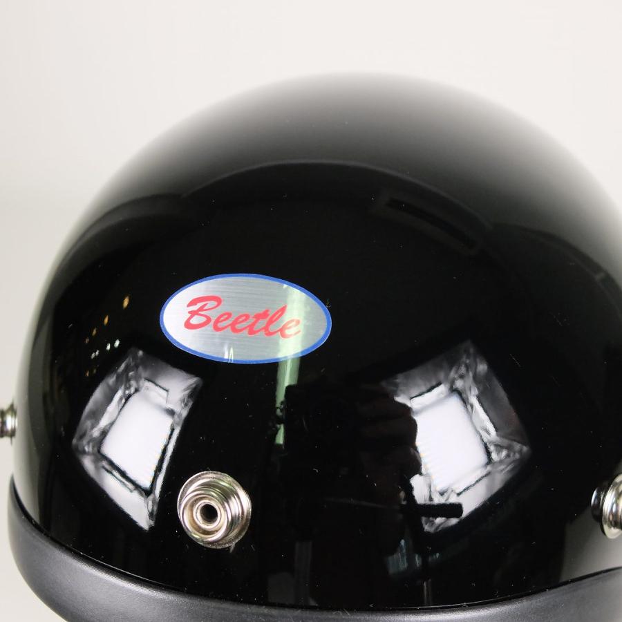 OCEAN BEETLE/オーシャンビートル/L.A.C-2/エルエーシー2/ブラック/Black/ビートル/ヘルメット/ジェットヘルメット/ジェッペル/チョッパーヘルメットの画像