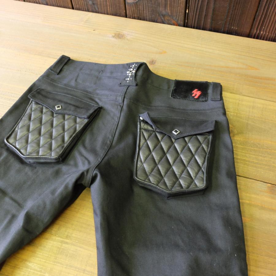 SKULL FLIGHT FLIGHT SS PANTS Type2 ストレッチレザーポケット
