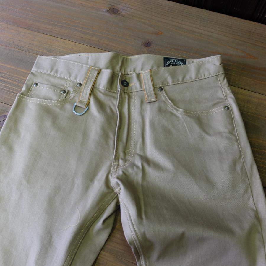 SKULL FLIGHT SS PANTS type2 ベージュ ブーツカット SKULL FLIGHT（スカルフライト） SS PANTS Type2 ストレッチブーツ