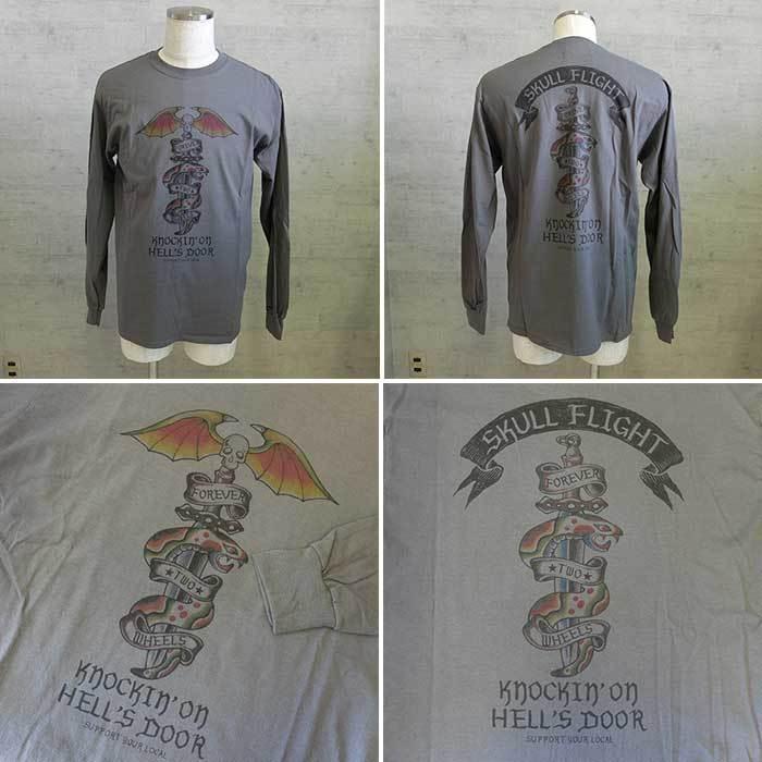 SKULL FLIGHT（スカルフライト） ロングスリーブTシャツ/スカル/Tee