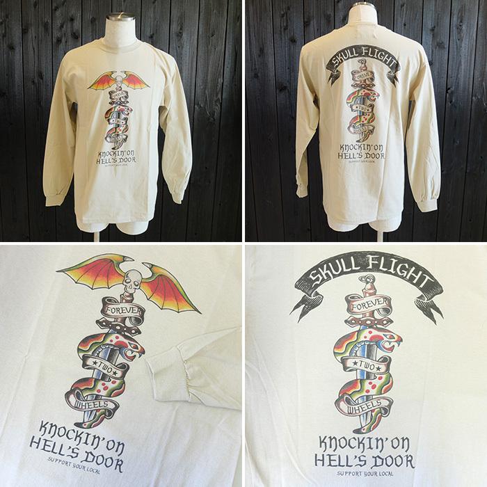 SKULL FLIGHT（スカルフライト） ロングスリーブTシャツ/スカル/Tee