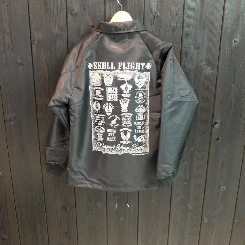 SKULL FLIGHT/スカルフライト ジャケット SS COACH JACKET ボアライニング付き [ALL STAR LOGO