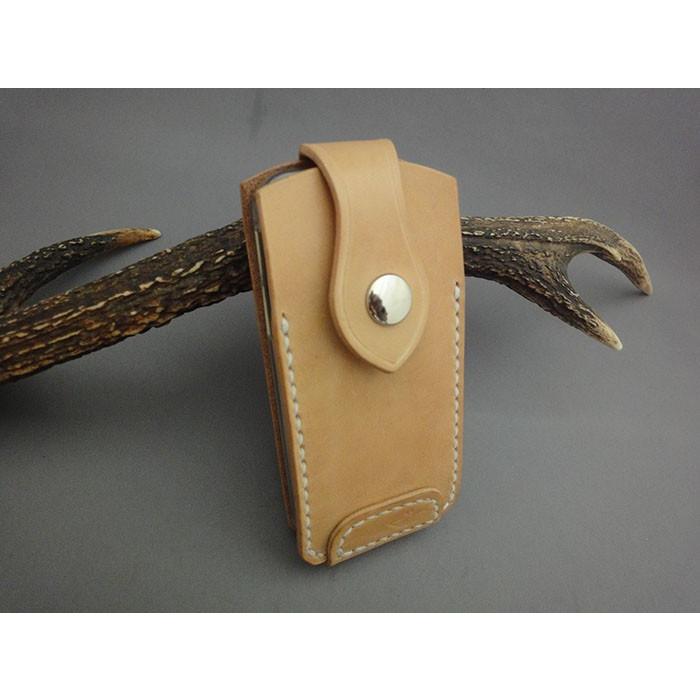 し*ほ様 ブラックレザー ケース サイドポケット付き 栃木レザーiPhoneケース ブラック