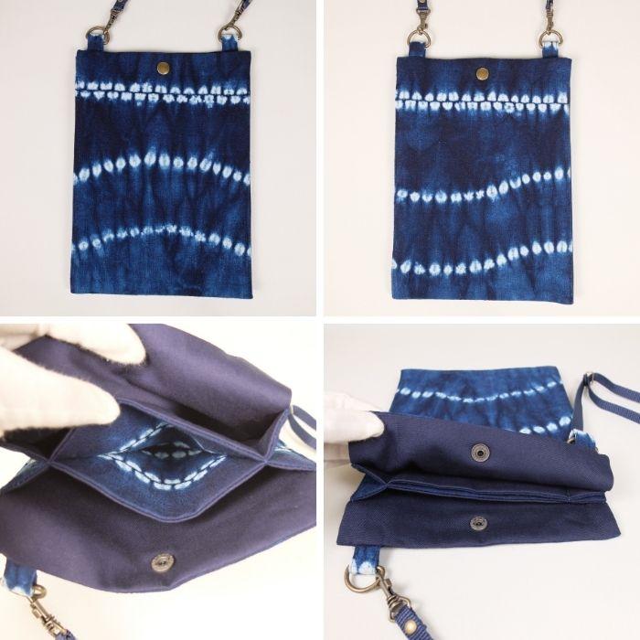 MADE IN AWA/徳島の匠 本藍染ポシェット/pochette/サコッシュ/徳島県