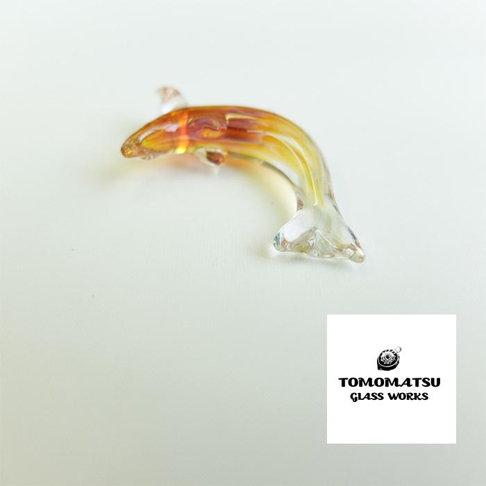 TOMOMATSU GLASS WORKS/ガラスペンダント/イルカ/dolphin/クリア