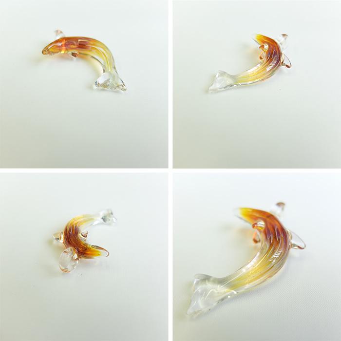 TOMOMATSU GLASS WORKS/ガラスペンダント/イルカ/dolphin/クリア