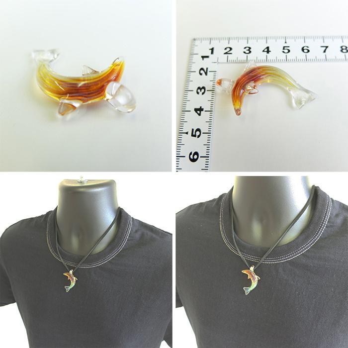 TOMOMATSU GLASS WORKS/ガラスペンダント/イルカ/dolphin/クリア