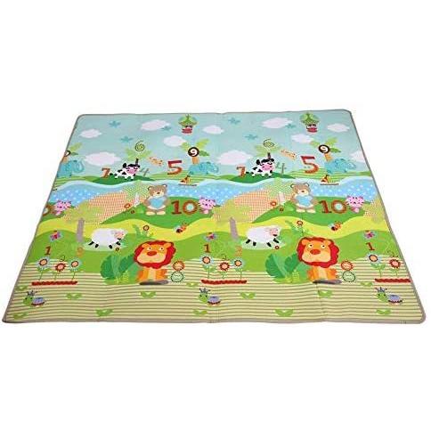 高級感 ベビープレーマット 子供 遊びマット 赤ちゃんルームマット 両面用マット 滑り止め ゲームマット 0 180 1cm 2 偉大な Kwsrbd Com