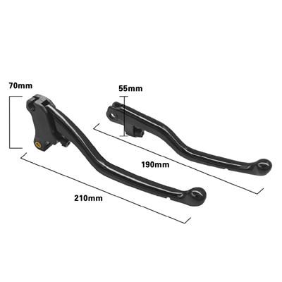 Akozon Leviers De Moto Réversibles , Levier D'embrayage De Frein 2pcs Universal Modifie Double Levier De Frein A Disque Pour Scooter Moto Dirt Bikenoir Scooter Poignee De Frein Arriere