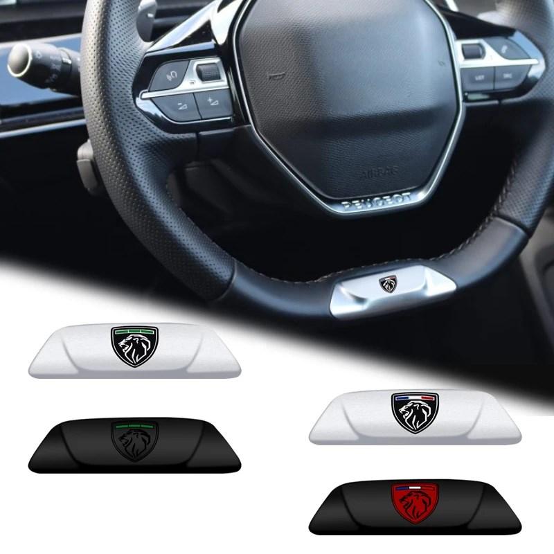 1Xライオン3Dバッジ金属インテリアステアリングホイールエンブレムプジョー508 5008 4008 3008 308 phevアクセサリー