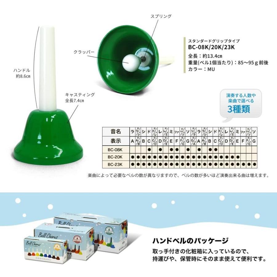 KC ベルコーラス (ハンドベル) 23音 セット BC-23K/MU マルチカラー