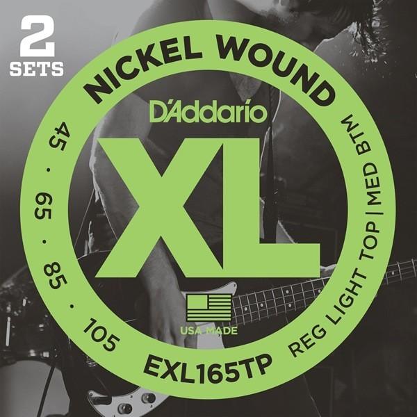 D'Addario XL NICKEL EXL165TP 2 Sets Long ダダリオ (ベース弦)｜kurosawa-music