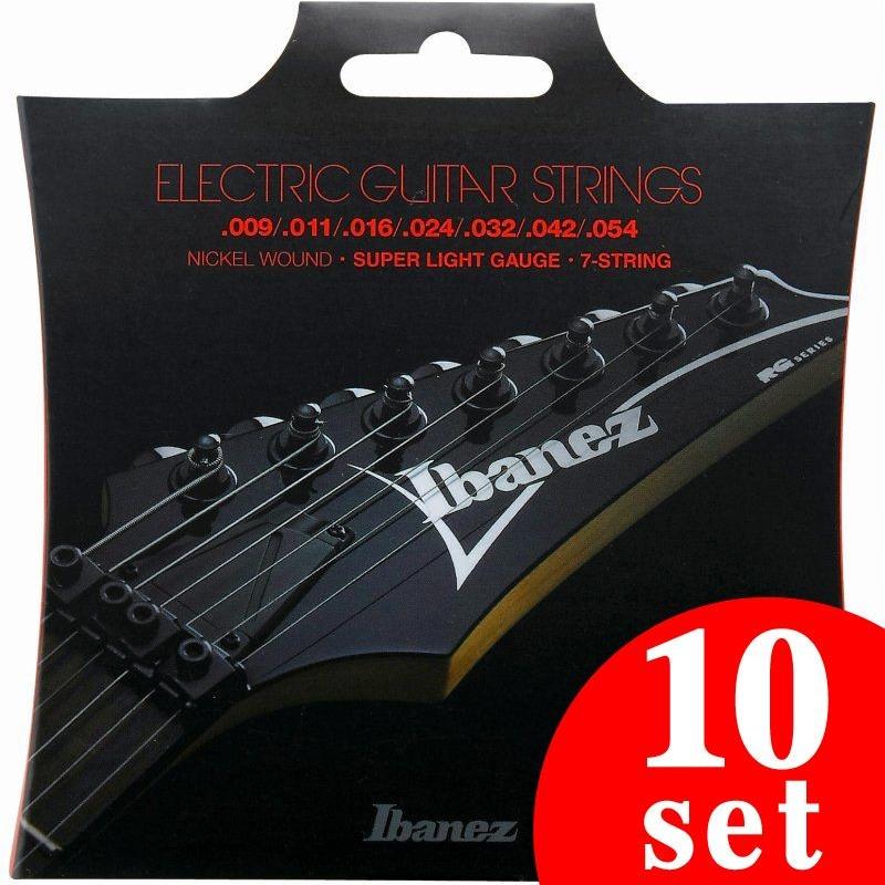 Ibanez Accessory Series IEGS7 7st/Super Light (Nickel Wound / 09-54) (エレキギター弦)(10セット) (ご予約受付中)