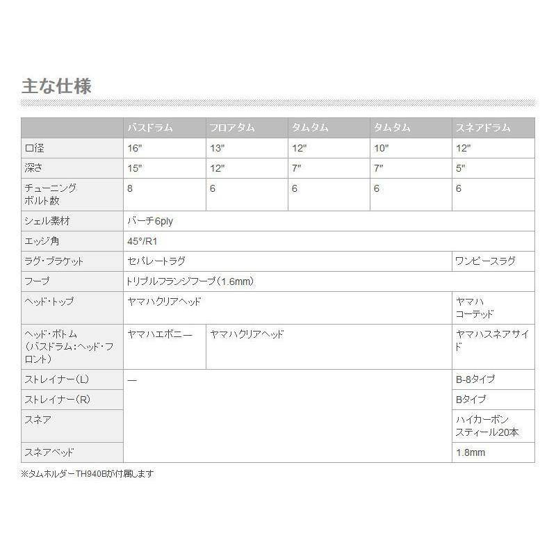 YAMAHA コンパクトドラムキット ジュニアキット 小口径5点セット Manu Katche Model Junior Kit [JK6F5RB](レーベンブラック)｜kurosawa-music｜02