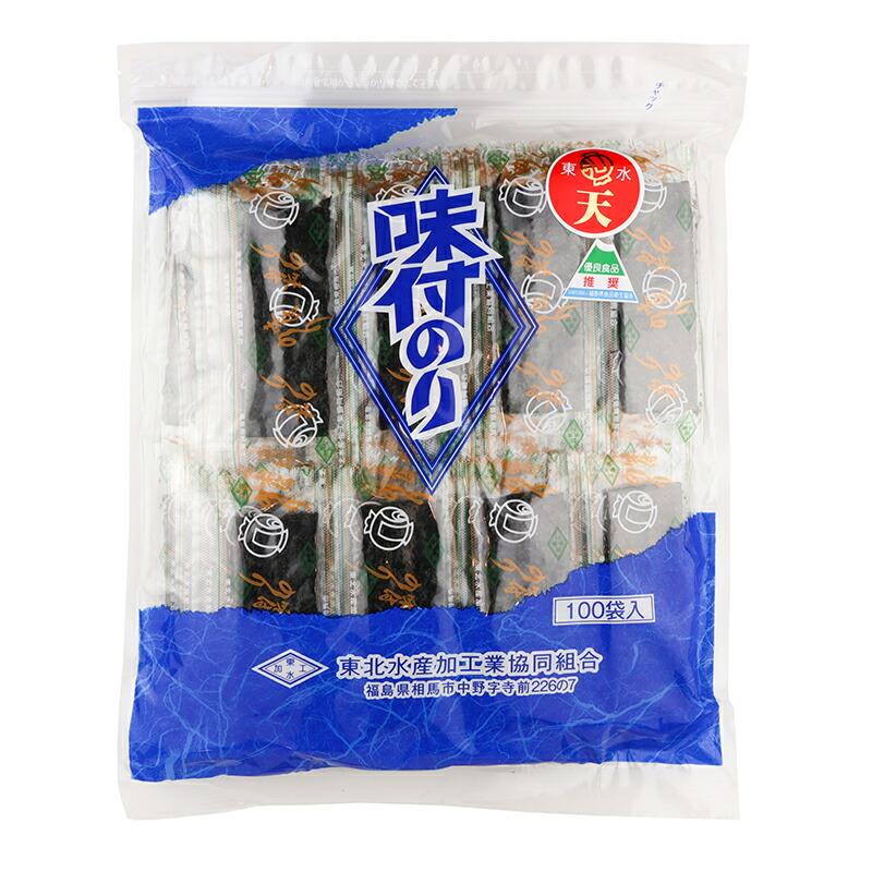 あすつく 東北水産加工業協同組合 味付のり 天 12切4枚×100袋入 : 海苔