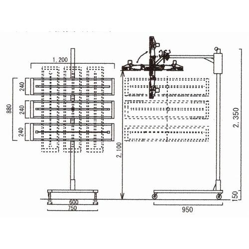 自動車塗装乾燥機　大都産業カーボンヒーター　CQR1200-3B6H　塗装　乾燥機　自動車塗装