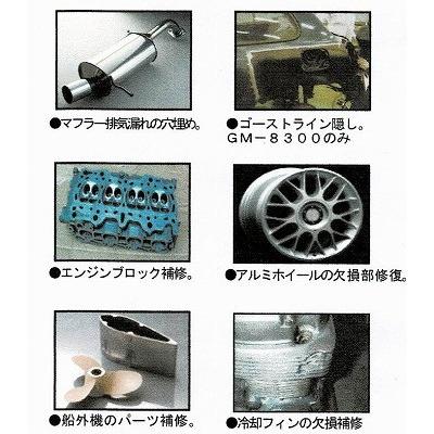 エポキシ パテ GM-8300 250gブレニー技研アルミ補修　肉盛り耐熱パテ　鋳物成型　穴埋めパテ　アルミ成型｜kurosiokai｜06