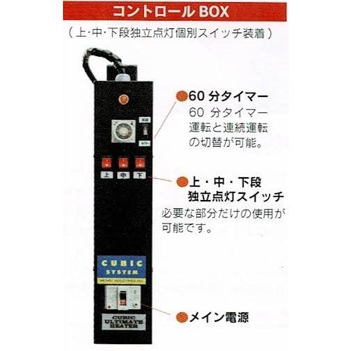 自動車塗装乾燥機 明々工業 アルティメットヒーター 6灯カーボン