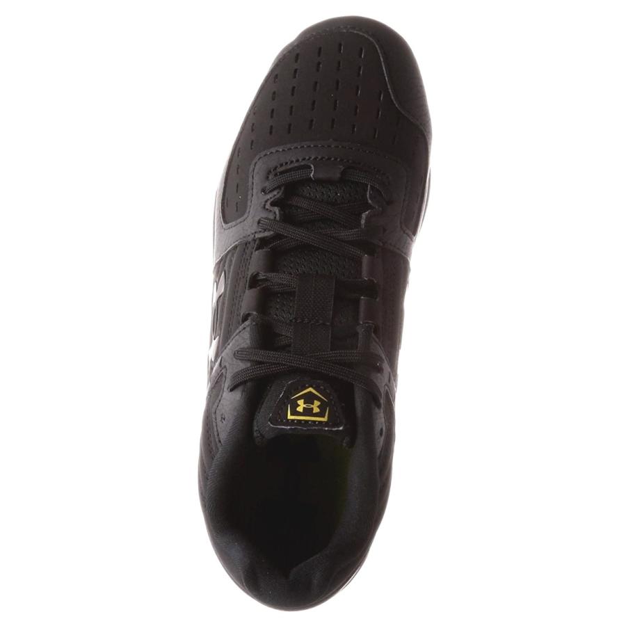 UNDER ARMOUR 野球 ポイントスパイク 黒 ロゴ 金具 26cm 男 UNDER