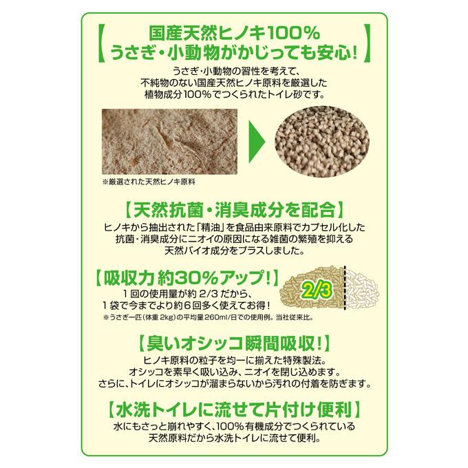 GEX ジェックス ラビレット ヒノキア 消臭 砂 6.5L ■ トイレタリー 用品 ラビット うさぎ ウサギ 兎 抗菌 消臭 国産 ヒノキ 小動物|kurosu|02