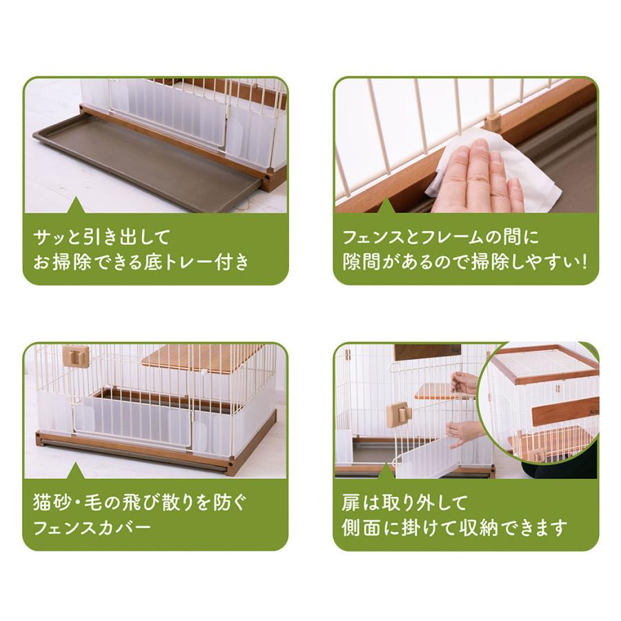 Homey キャットサークル 1段 ケージ シングル 猫サークル