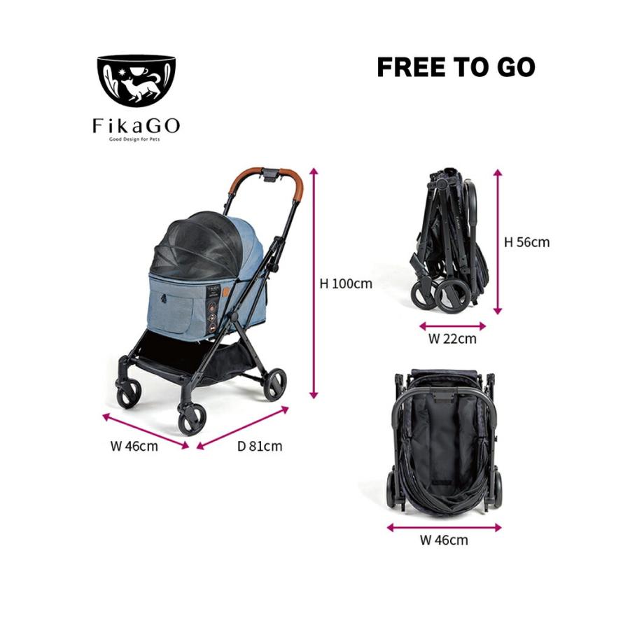 フィカゴー フリートゥゴー グレーハスキー ■ FikaGo FREE TO GO 犬用 ペットカート ペットバギー 同梱不可 フィカゴー フリートゥゴー グレーハスキー FikaGo FREE TO GO 犬用 ペットカート ペットバギー 同梱不可